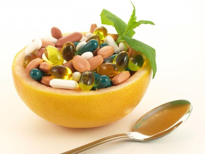A series of vitamins to increase the effect