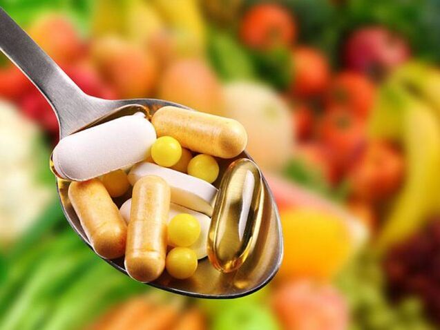 Vitamins in spoons